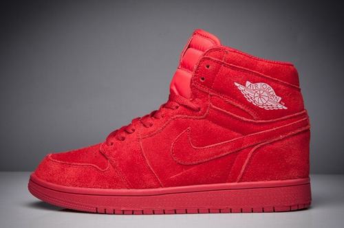 New Air Jordan 1 High BG RED SUEDE-106 Shoes Online