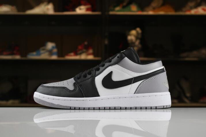 New Air Jordan 1 Low White/Atmosphere-Black 553558-110