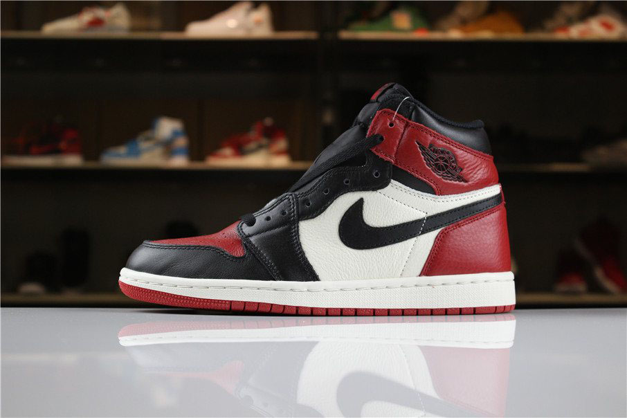 Air Jordan 1 High OG Bred Toe Gym Red/Black-Summit White For Sale
