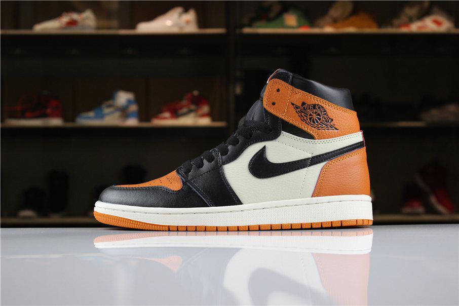 New Air Jordan 1 Retro High OG Shattered Backboard Black/Starfish-Sail For Sale