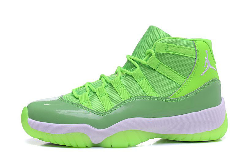 New Air Jordan 11 GS Neon Green PE Basketball Shoes