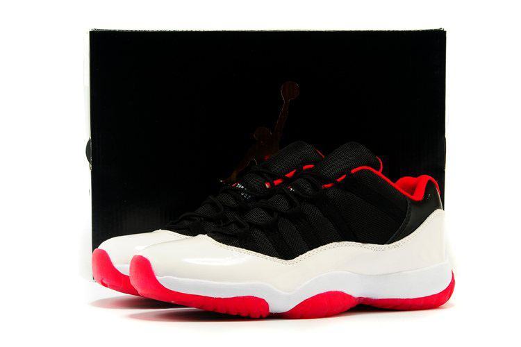 New Air Jordan 11 Low White Black Red Basketball Shoes