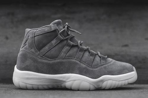 New Air Jordan 11 PRM Gray Suede-174 Shoes Online