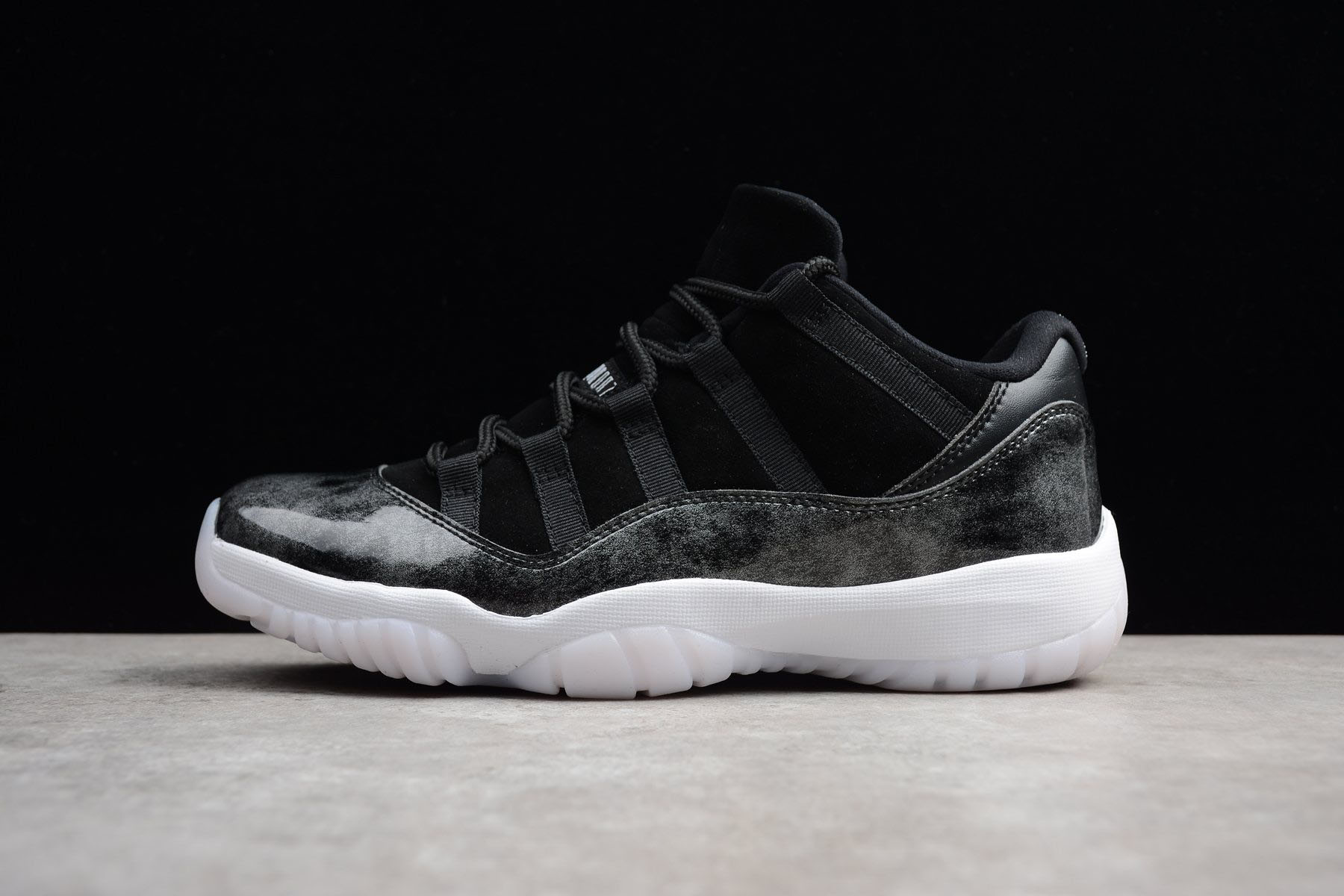 New Air Jordan 11 Retro Low Barons Black/Metallic Silver-White 528895-010