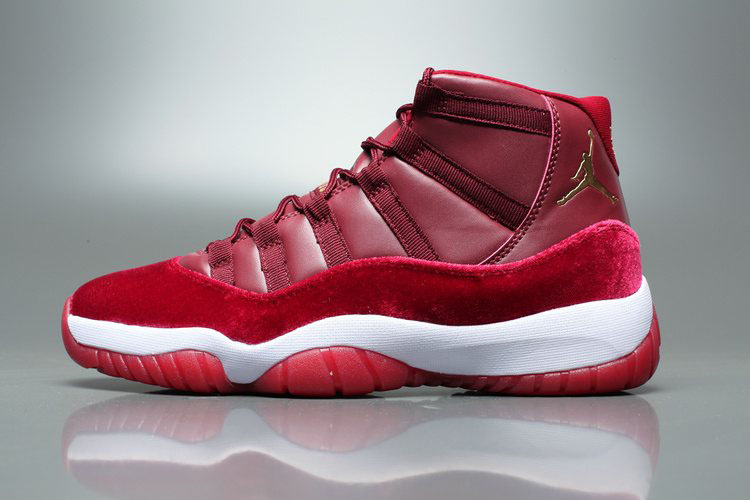 New Air Jordan 11 Velvet Night Maroon Basketball Shoes