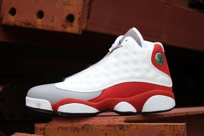 New Air Jordan 13 Retro Grey Toe White/Black-True Red-Cement Grey 414571-126