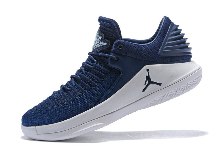 New Air Jordan 32 Low Midnight Navy/White Men's Basketball Shoes