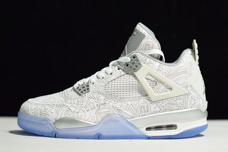 New Air Jordan 4 Retro 30th Anniversary Laser White/Chrome-Metallic Silver 705333-105