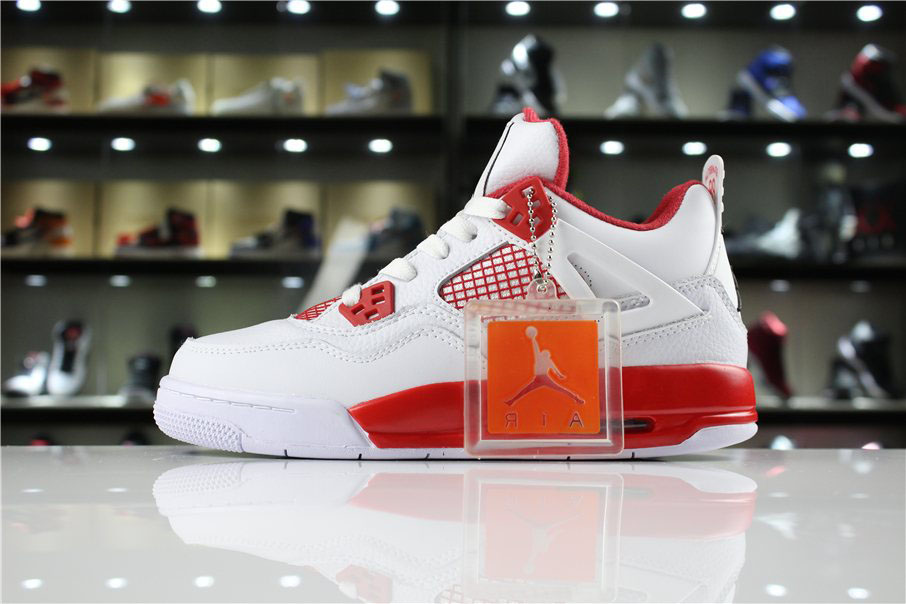 New Air Jordan 4 Retro Alternate 89 White/Black-Gym Red 308497-104