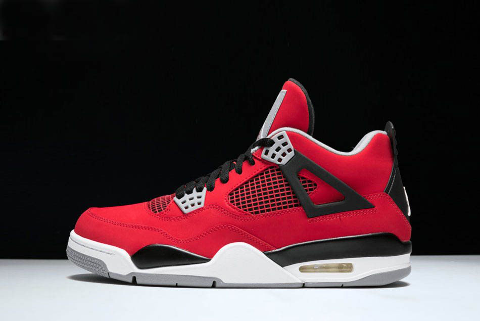 New Air Jordan 4 Retro Toro Bravo Fire Red/White-Black-Cement Grey 308497-603