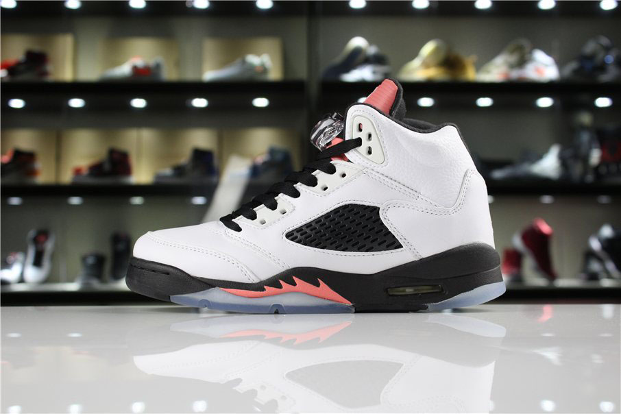 Air Jordan 5 GS Sunblush White/Sunblush-Black 440892-115 For Sale