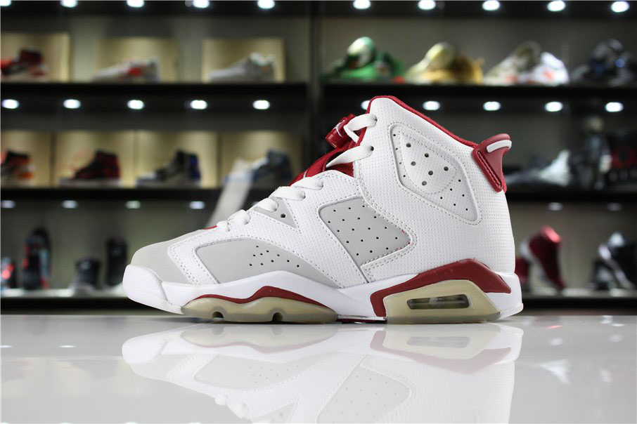 New Air Jordan 6 VI Hare White/Pure Platinum-Gym Red 384664-113
