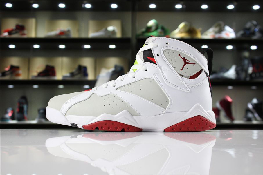 Air Jordan 7 Retro Hare White/Light Silver/Tourmaline/True Red Men's and Women's Size