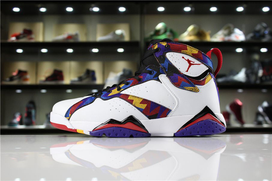 Air Jordan 7 Retro Nothing But Net Sweater White/University Red-Black 304775-142