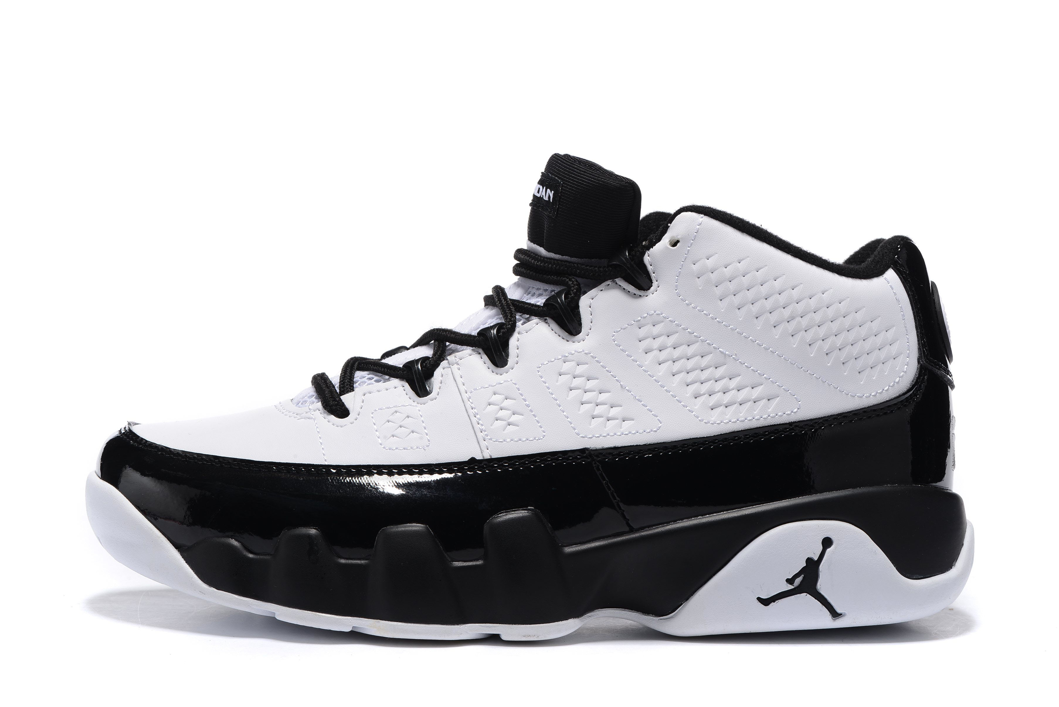 New Air Jordan 9 Retro Low White/Black Men's Basketball Shoes Free Shipping