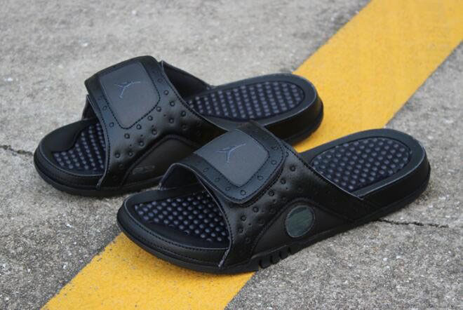 New Air Jordan Hydro 13 Retro Black Cat Black/Anthracite Sandals