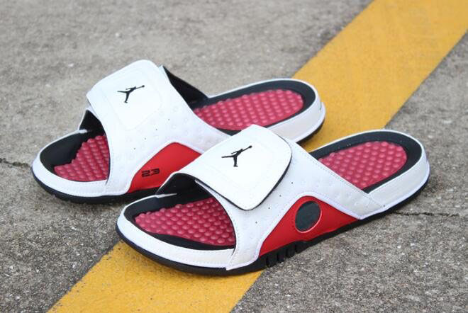 New Air Jordan Hydro 13 Retro Chicago White/Black-Gym Red Sandals