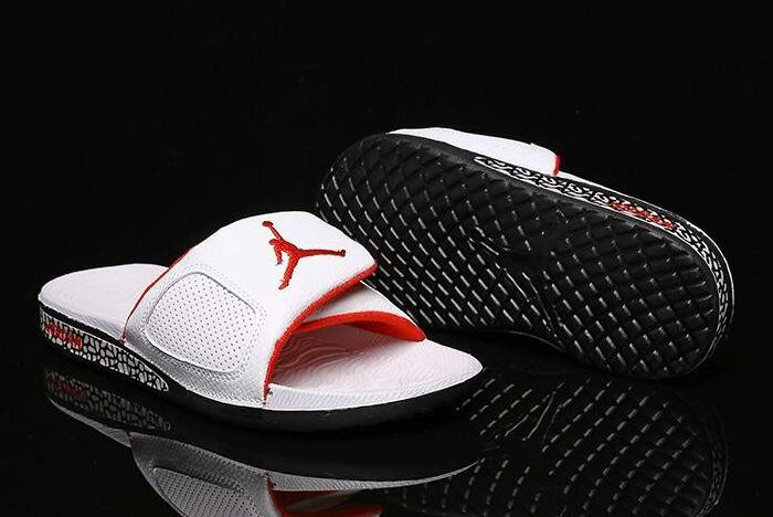 New Air Jordan Hydro 3 III Retro Slide White/University Red-Black 854556-103
