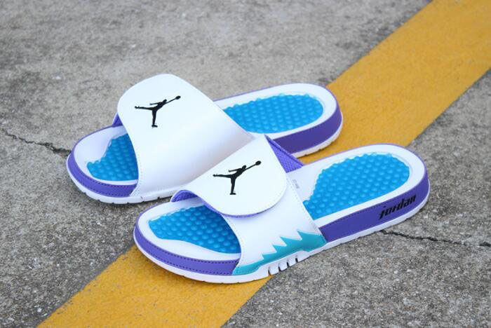 New Air Jordan Hydro 5 Retro Grape White/Black-New Emerald-Grape Ice 555501-108