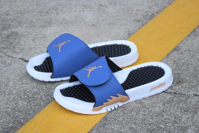 New Air Jordan Hydro 5 Retro Slide Obsidian/Bronze/White/Black 555501-408