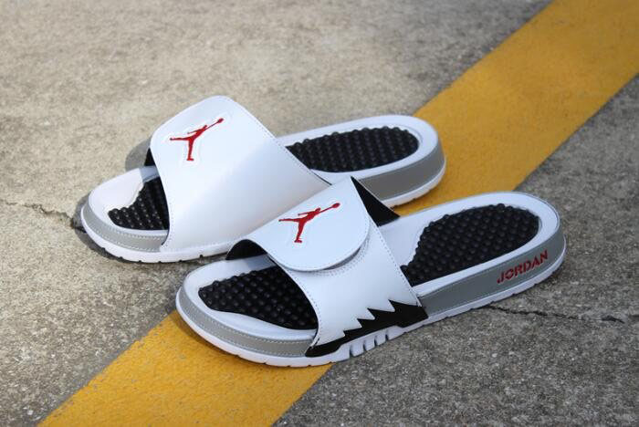 New Air Jordan Hydro 5 Retro White/University Red-Black 555501-112