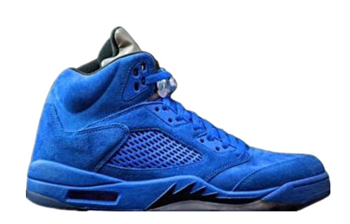 New Air Jordan V(5) Blue Suede-162 Shoes Online