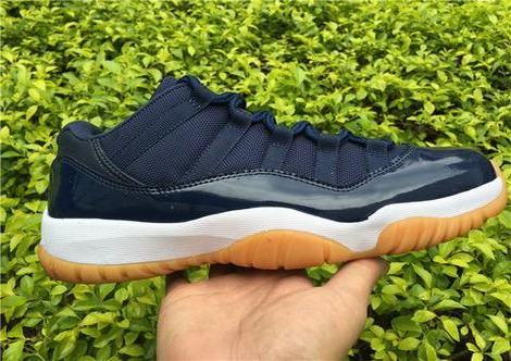New Jordan XI(11) Low Navy Gum-159 Releases For Sale