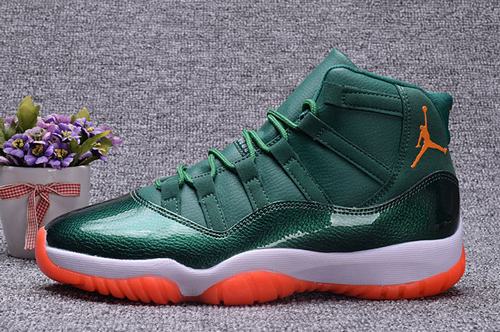 New Jordan XI(11) Miami Hurricanes PE-184 Shoes Online