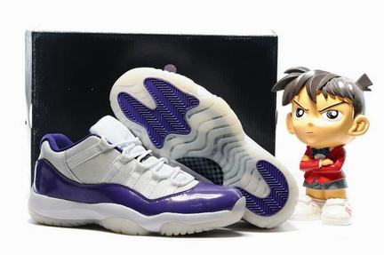 New Jordan XI(11) White Purple Low-161 Releases For Sale