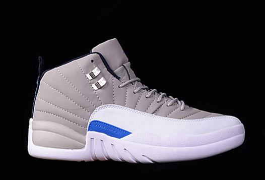 New Jordan XII(12) Grey University Blue-076 Releases For Sale
