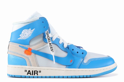 New Off-White x Air Jordan 1 Powder Blue Basketball Shoes Online