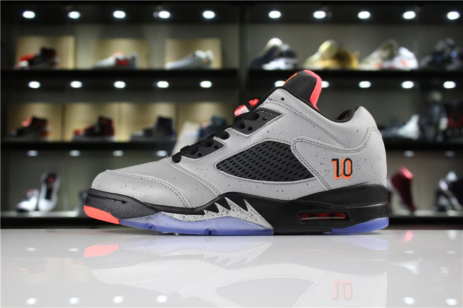 Neymar x Air Jordan 5 Low Reflective Silver/Infrared 23-Black 846315-025