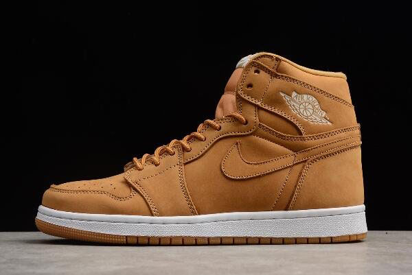 Nike Air Jordan 1 Retro High OG Wheat Khaki Beig White Shoes