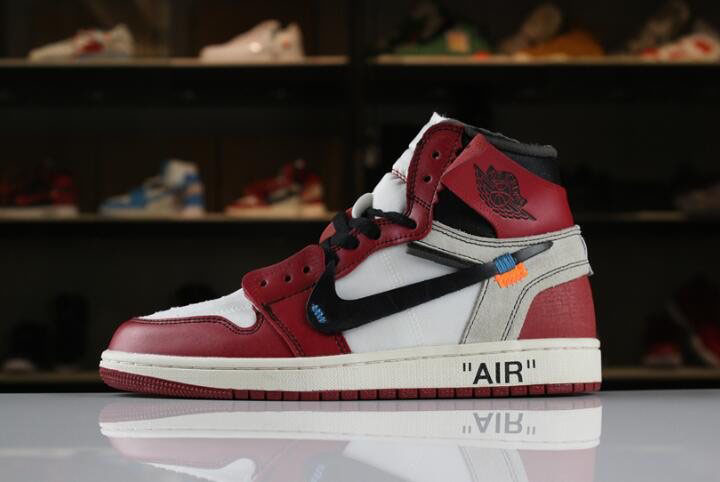 OFF-WHITE x Air Jordan 1 Retro High OG 10X White/Black-Varsity Red AA3834-101 For Sale