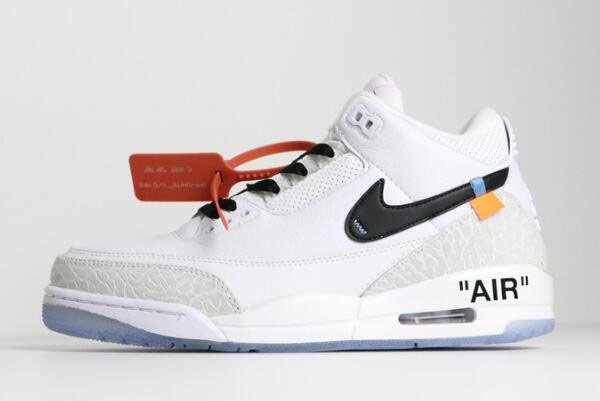 Off-White x Air Jordan 3 Pure White/Black Men's Size For Sale