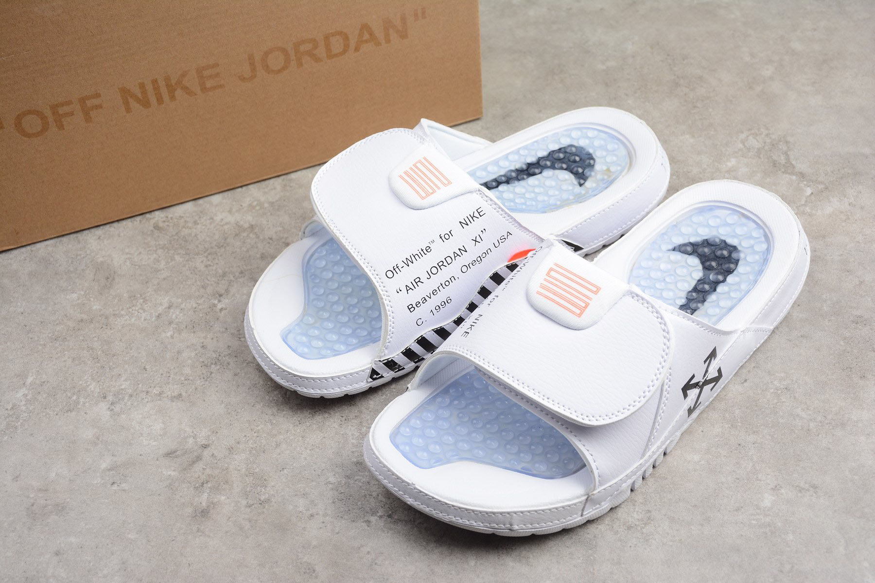 2020 Off-White x Air Jordan Hydro 11 XI Retro Sandals AA1336-101