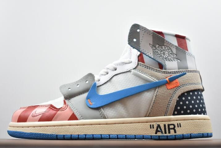 Parra x Off-White x Air Jordan 1 High Custom AA3834-108 For Sale