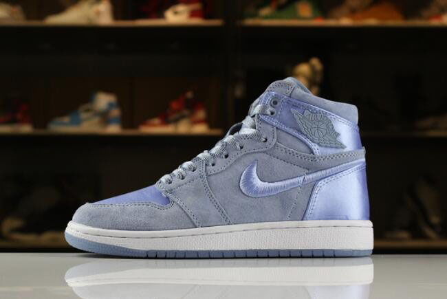 Women's Air Jordan 1 Retro High SOH Hydrogen Blue/White-Metallic Gold AO1847-445