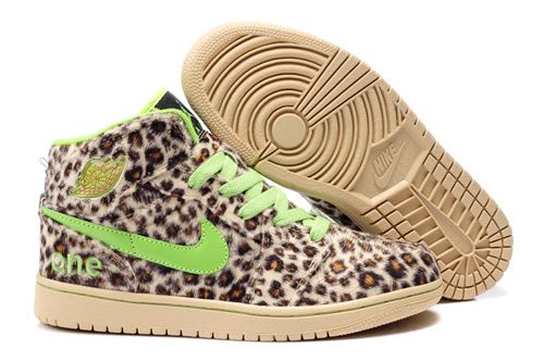 Air Jordan 1 & Jordan I Fluff Leopard Green