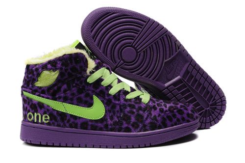 Air Jordan 1 & Jordan I Fluff Leopard Purple