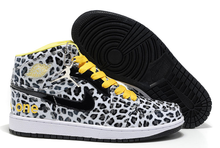 Air Jordan 1 & Jordan I Olympic Shoes Black White Leopard