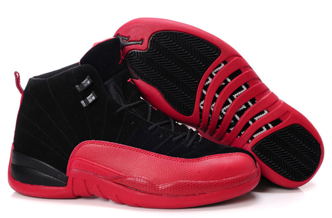Air Jordan 12 & Jordan xii Fluff Black/Varsity Red