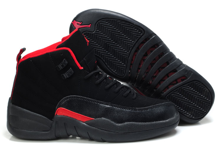 Air Jordan 12 & Jordan xii GS Black/Siren Red