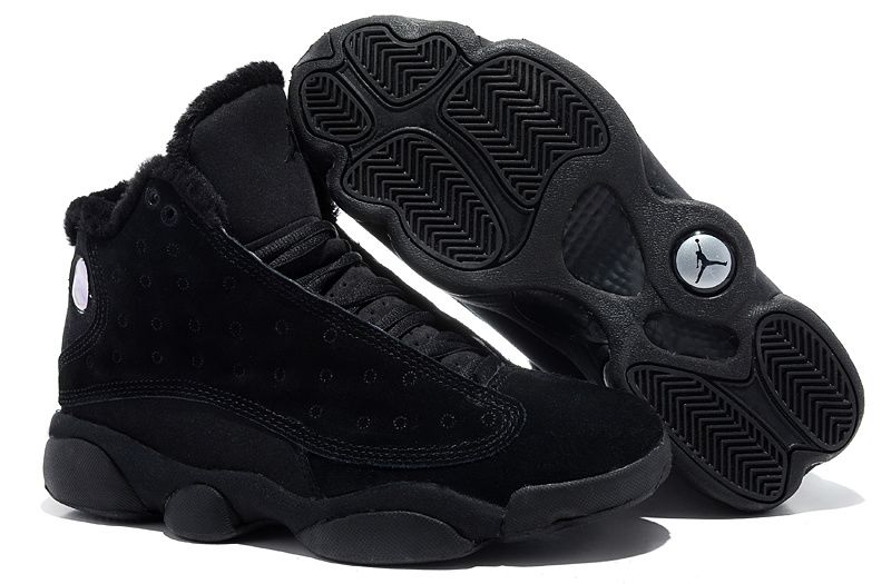 Air Jordan 13 Inside with fluff All Black | Air Jordan XIII
