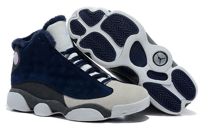 Air Jordan 13 Inside with fluff Navy Blue/White | Air Jordan XIII