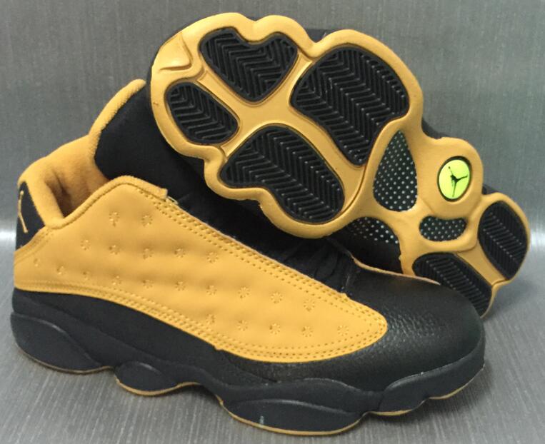 Air Jordan 13 Low Leather Black Yellow for Men