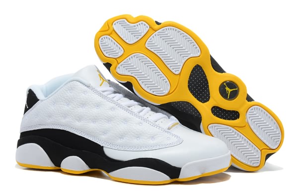 Air Jordan 13 Low Leather White Black for Men
