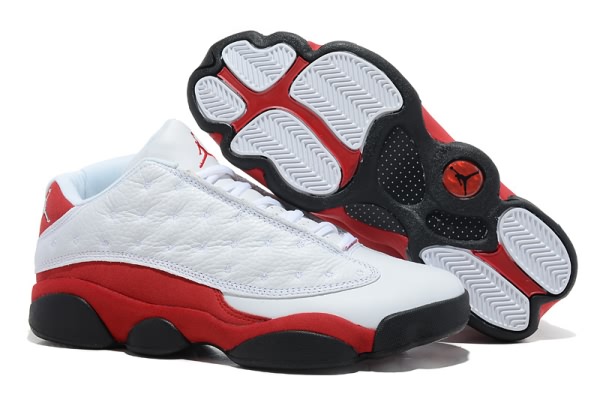 Air Jordan 13 Low Leather White Red for Men