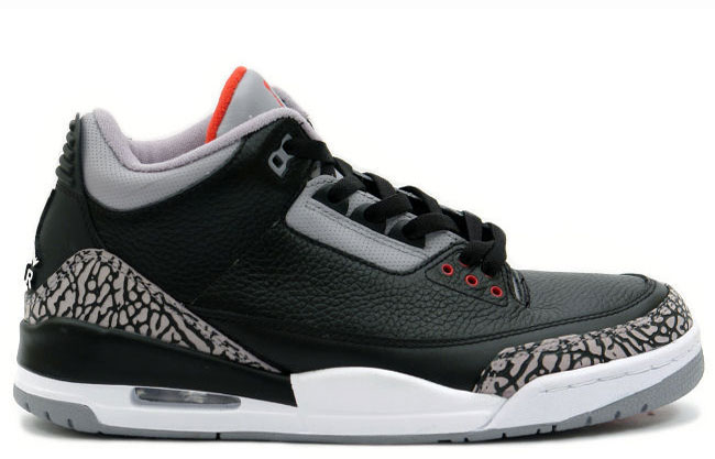 Air Jordan 3 & Jordan III Retro Black/Cement Grey White Varsity Red
