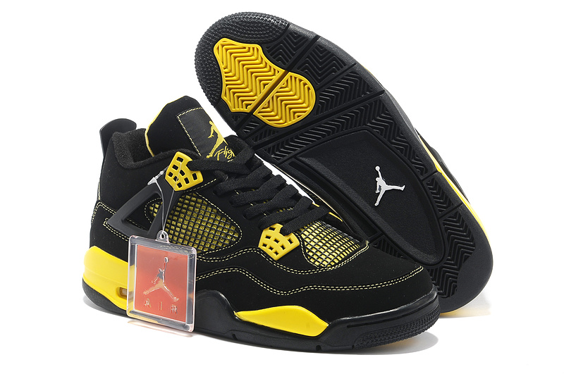 Air Jordan 4 & Jordan IV 2020 Retro Black Yellow Black